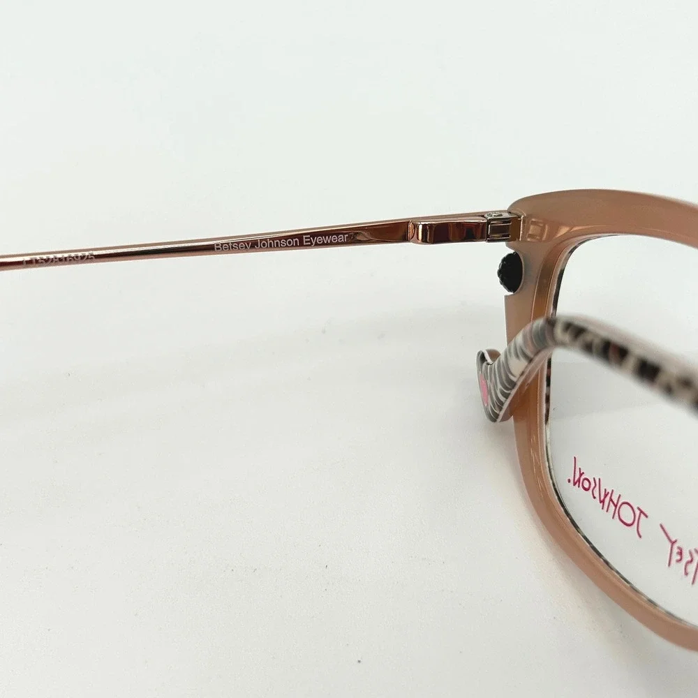 Womens Eyeglasses Frames Betsey Johnson Hunny Size 54-16-140 Leopard Print NEW